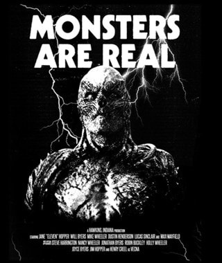 Monsters Are Real Stranger Things 5 30cm x 40cm Art Print