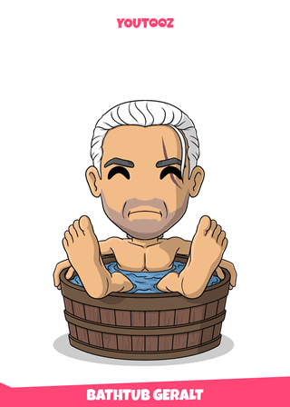 Bathtub Geralt Witcher Youtooz Figurine