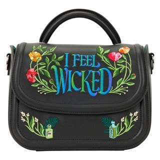 Wicked For Good I Feel Wicked Floral Loungefly Crossbody Bag