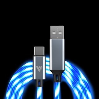 Vybe Light-Up Blue USB-C Cable 3m