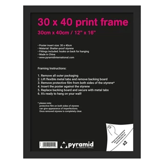 Black hmv 30cm x 40cm Collector Print New Moulding Blank Frame