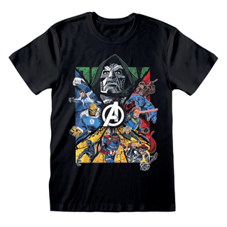 Avengers Doomsday Stylized Art Black Tee