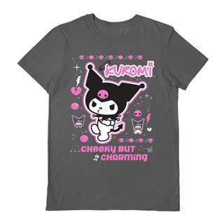 Kuromi Cheeky Sanrio Charcoal Tee