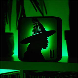 Wicked Acrylic Witch Lamp