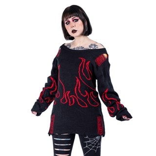 Depths Of Hell Heartless Ladies Fit Jumper