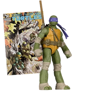 Donatello Teenage Mutant Ninja Turtles TMNT McFarlane Page Punchers Figurine With Comic
