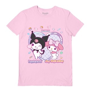 Kuromi My Melody Sweets Sanrio Pink Tee