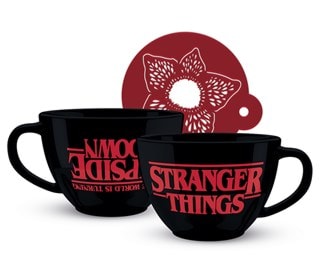 Stranger Things: The World Is Turning Upside Down Cappuccino Mug & Stencil