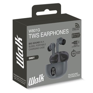 Walk Audio W801 Grey True Wireless Bluetooth Earphones