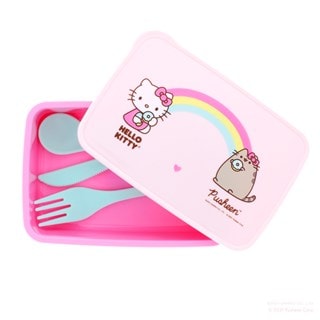 Hello Kitty X Pusheen Lunch Box With Cutlery