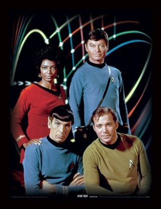 Kirk, Spock, Uhura & Bones Star Trek Framed 30 x 40cm Print