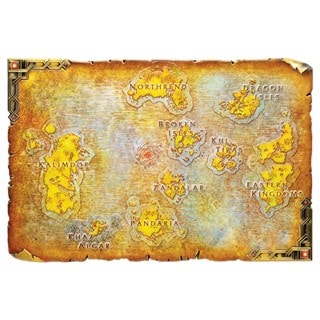 World Of Warcraft Limited Edition Metal Replica Map Of Azeroth