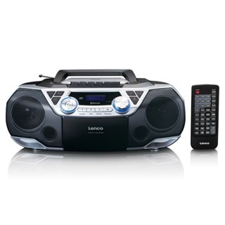 Lenco SCD-720SI Silver Bluetooth CD Player With Cassette & DAB+/FM Radio
