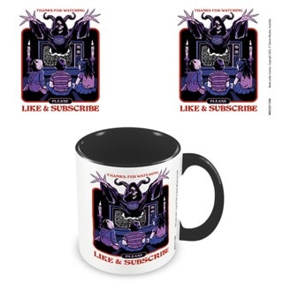 Like & Subscribe Steven Rhodes Black hmv Exclusive Coloured Inner Mug