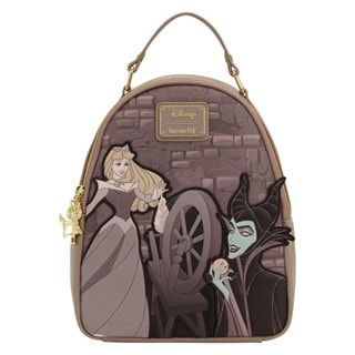 Sleeping Beauty & Maleficent Spinning Wheel Disney Loungefly Mini Backpack