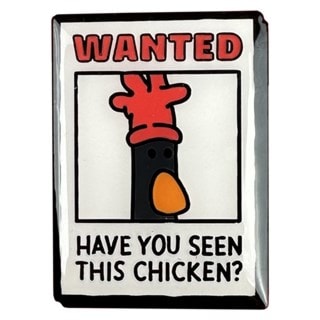 Feathers McGraw Wanted Poster Wallace & Gromit Pin Badge
