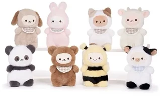 Cute Animal With Bib Plush Assortment