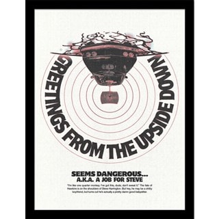 Greetings From The Upside Down Stranger Things 5 30cm x 40cm Framed Print