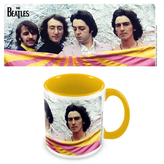 The Beatles Pink And Yellow Coloured Inner Mug