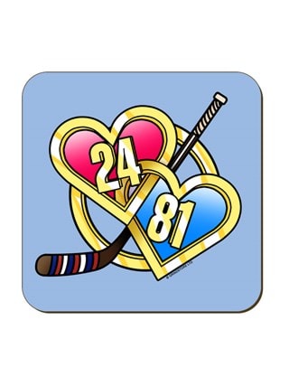 24/81 Hockey Hearts Coaster
