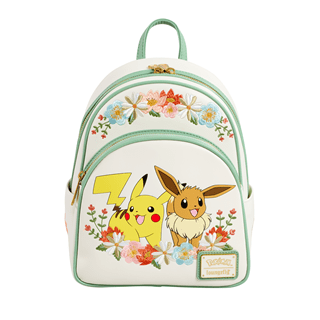 Pikachu & Eevee Floral Pokemon Loungefly Mini Backpack