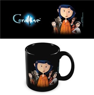 Puzzled Coraline Black Mug