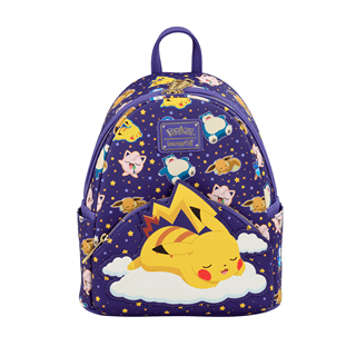 Sleeping Pikachu And Friends Pokemon Loungefly Mini Backpack