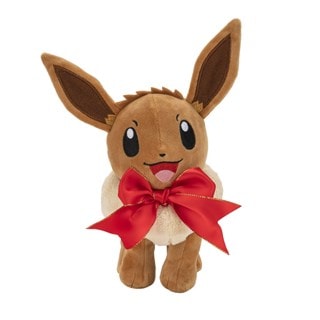 Seasonal Holiday Eevee With Bow Pokemon Plush