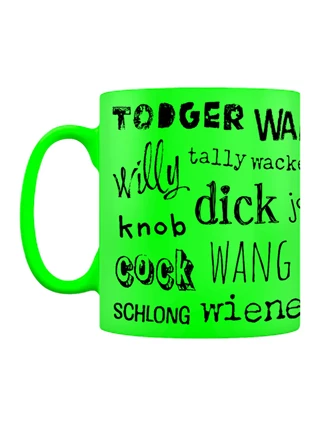 Willy Synonyms Neon Green Mug