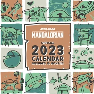Grogu The Child Mandalorian Star Wars 2023 Square Calendar