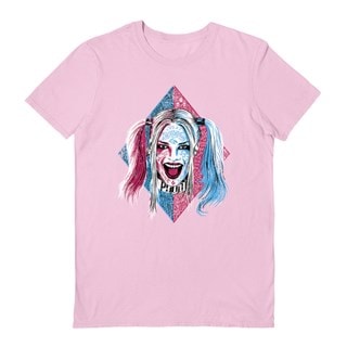 Harley Quinn Face Suicide Squad Light Pink Tee