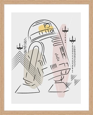 R2-D2 Star Wars Pre-Framed Art Print (40X50cm)