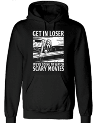 Get In Loser Ghostface Black Hoodie