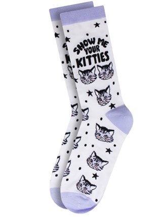 Kitsch Kitten Show Me Your Kitties Twisted Soles Size 8-12 Socks