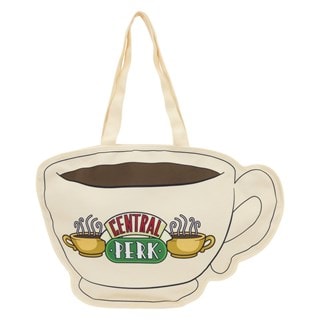 Friends Central Perk Coffee Cup Loungefly Oversized Canvas Tote Bag