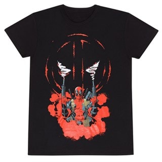 Deadpool Smoking Black Tee