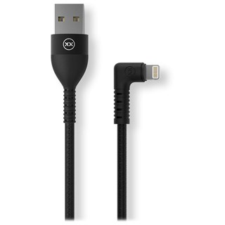 Mixx Charge Right Angle Black Lightning Cable 1.2m