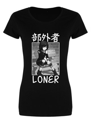 Loner Tokyo Spirit: Black Ladies Fit Tee