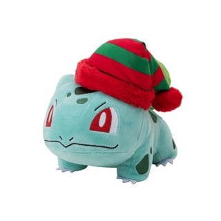 Holiday Bulbasaur With Striped Hat Pokemon Plush