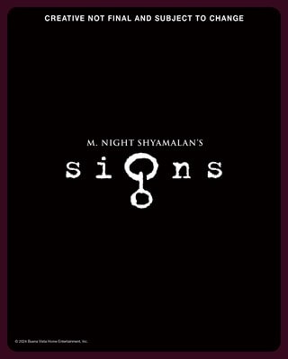 Signs (hmv Exclusive) Limited Edition 4K Ultra HD Steelbook