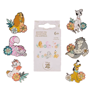 Disney Dogs And Cats Floral Loungefly Mystery Pins
