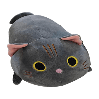 Kenji Yabu Cylinder Cat Grey Soft Toy