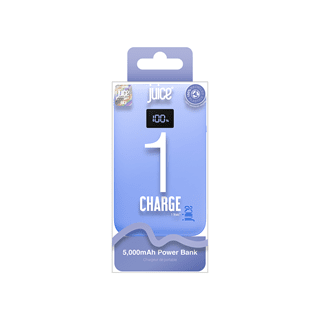 Juice 1 Charge Ultramarine 5000mAh Power Bank with Integrated Cable