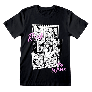 Rock Puff Print Winx Black Tee