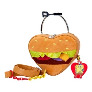 Krabby Patty SpongeBob SquarePants Plush Loungefly Crossbody Bag