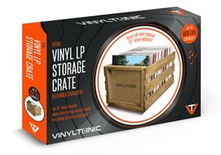Vinyl Tonic Wood LP Crate - 65 Lps