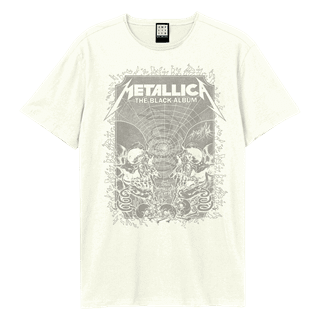 Metallica The Black Album Album Cover Inverted White Tee