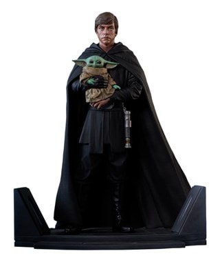 Luke Skywalker & Grogu Premier Collection Star Wars Mandalorian Bust