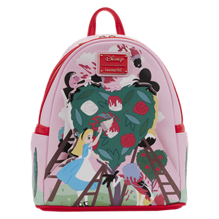 Painting The Roses Red Mini Backpack: Alice In Wonderland Loungefly