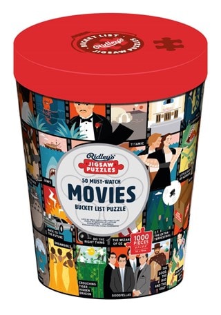50 Must-Watch Movies 1000 Piece Jigsaw Puzzle